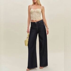 Reformation Andrea Top In Lima, brand new, never worn, no flaws.